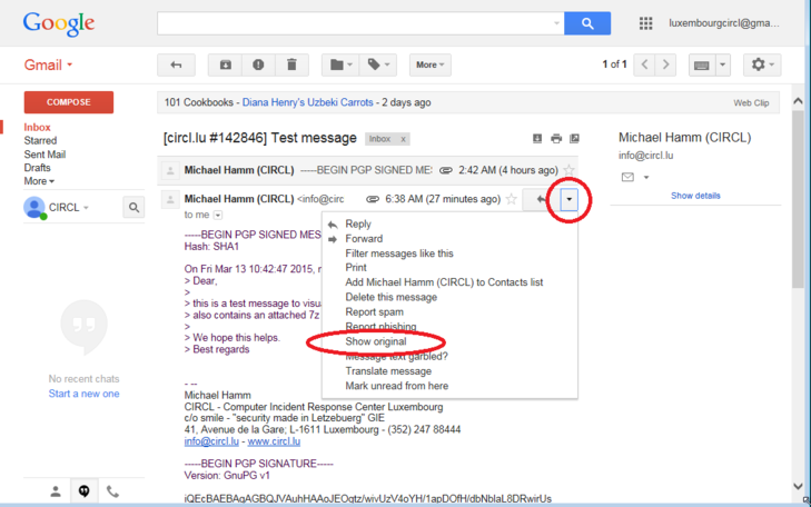 Google Webmail Screenshot