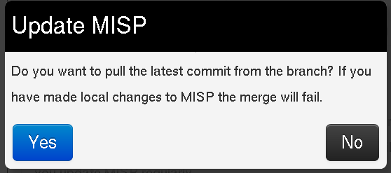 MISP Update Yes/No